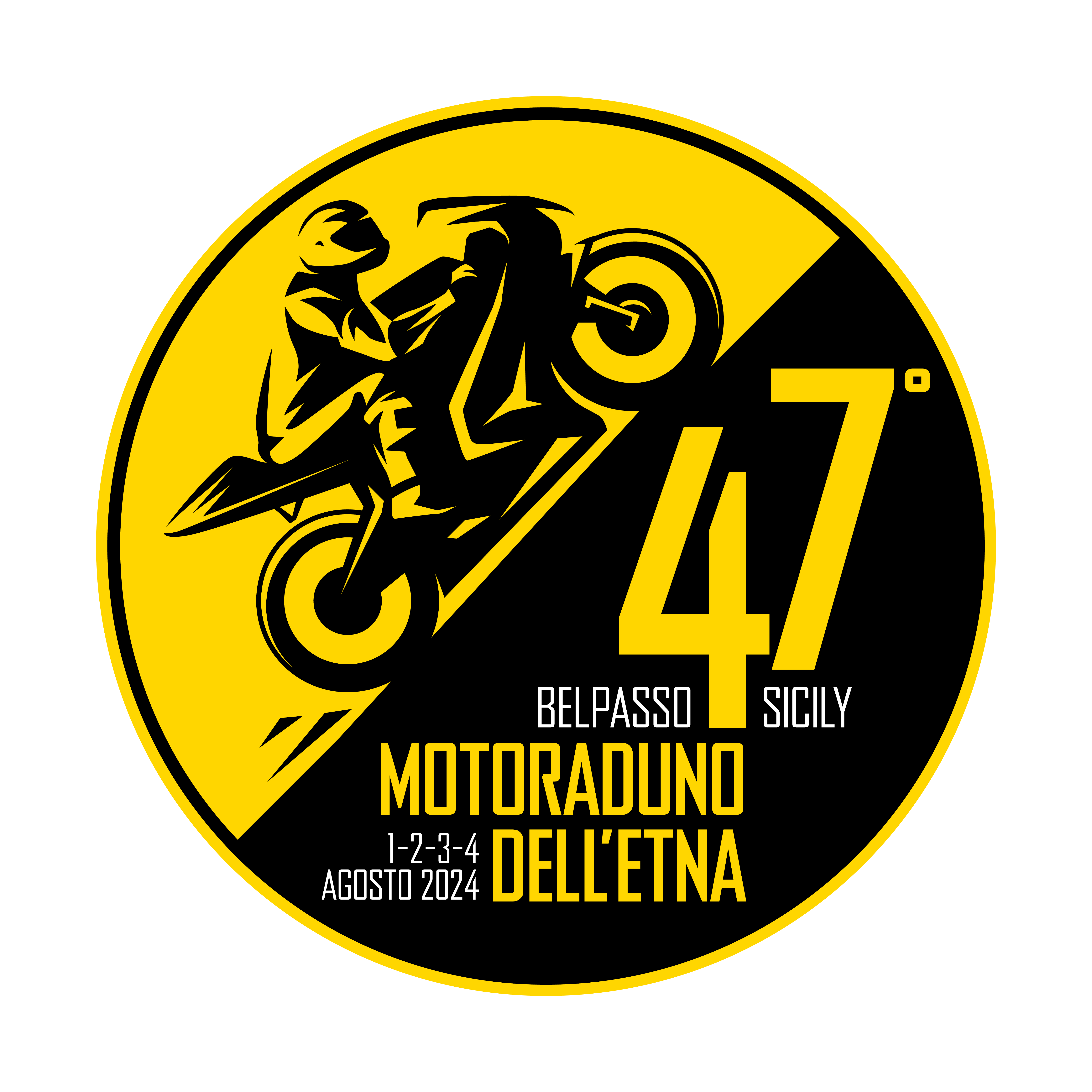 47 MOTORADUNO ETNA [Pantone Yellow 012C] con borgo giallo